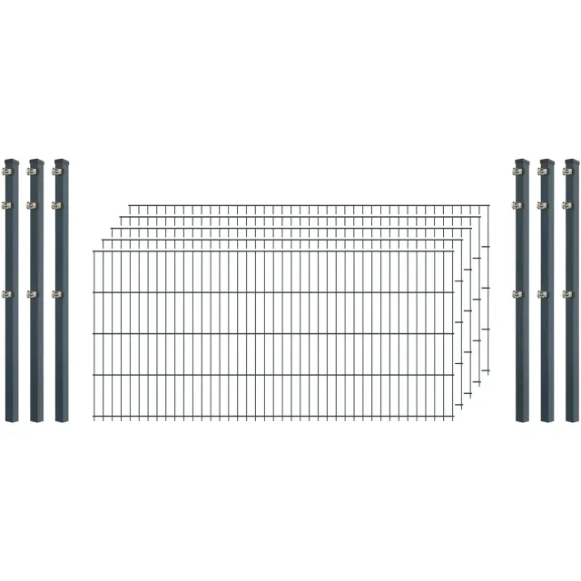 Bellamondo Doppelstab 8/6/8 Zaunset 250/83 cm Anthrazit