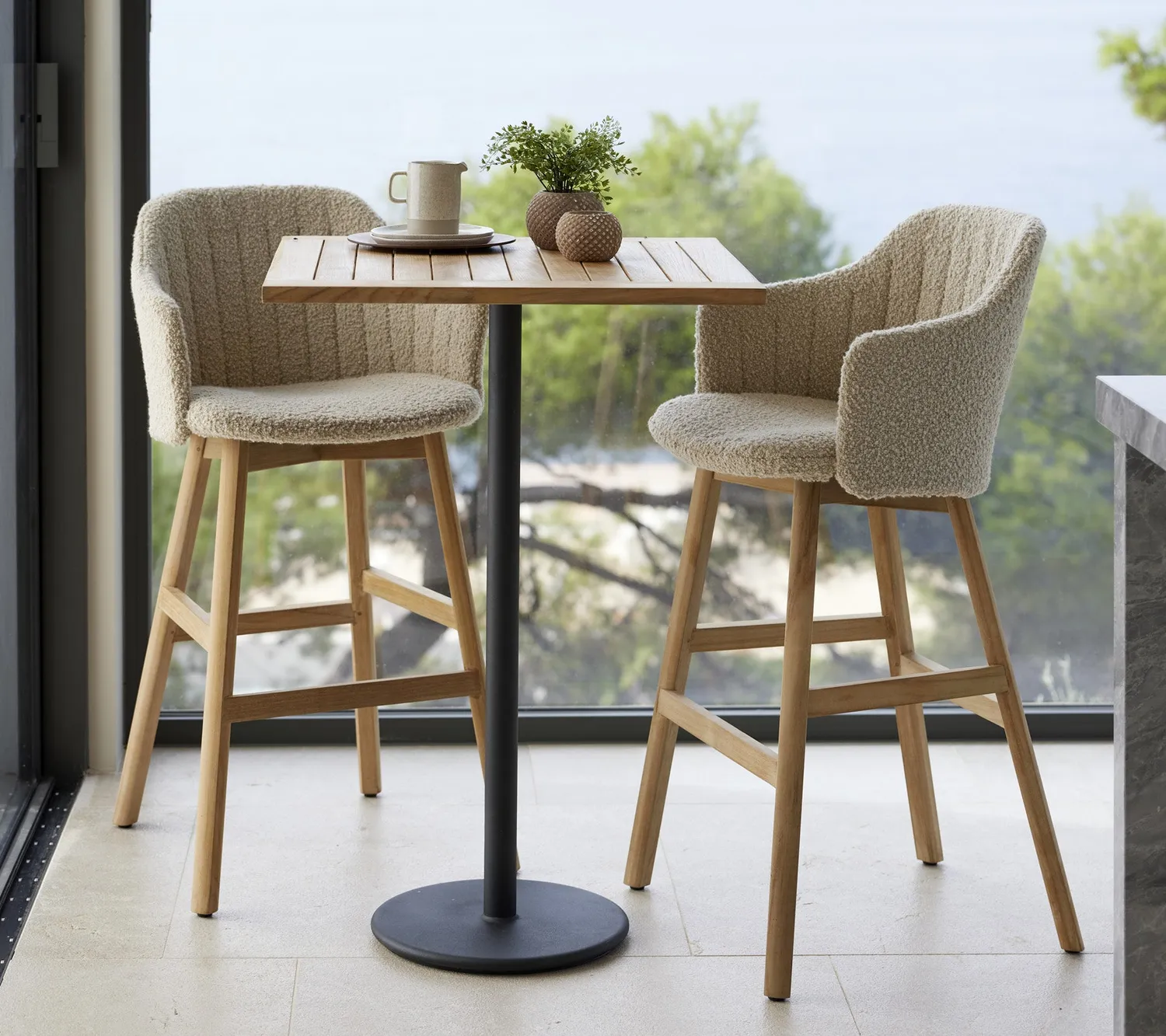 Cane-line Choice Barstuhl schwarzes Polypropylen Stahl Indoor