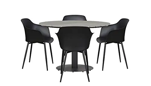 Envy Gartenmöbel-Set 4 Personen rund 110 cm Polywood grau