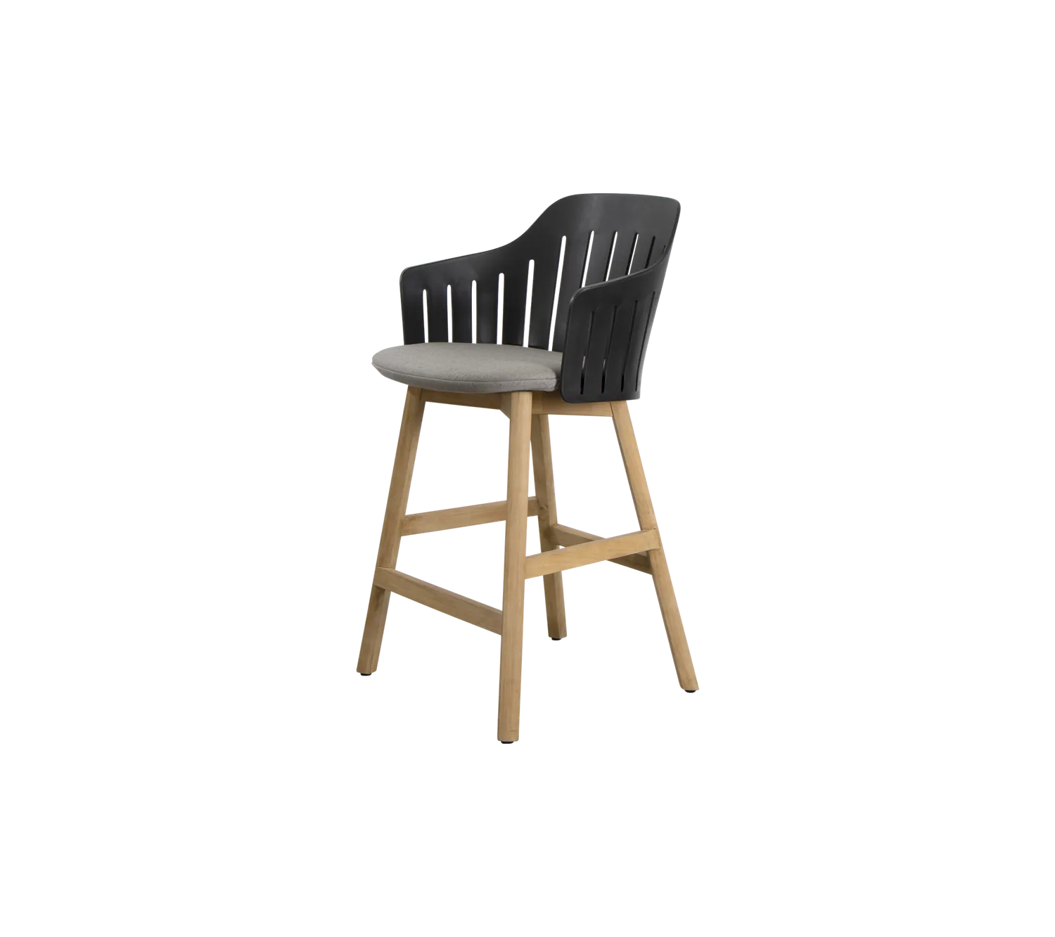 Cane-line Choice Counter Chair Barstuhl Schwarz Teak wetterfest