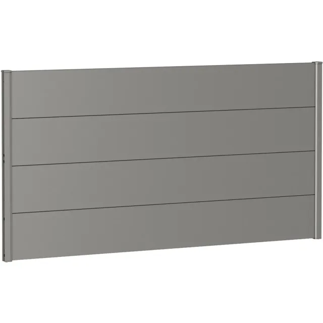 Biohort Wandpaneel Sichtschutz 180x90 cm Quarzgrau-Metallic