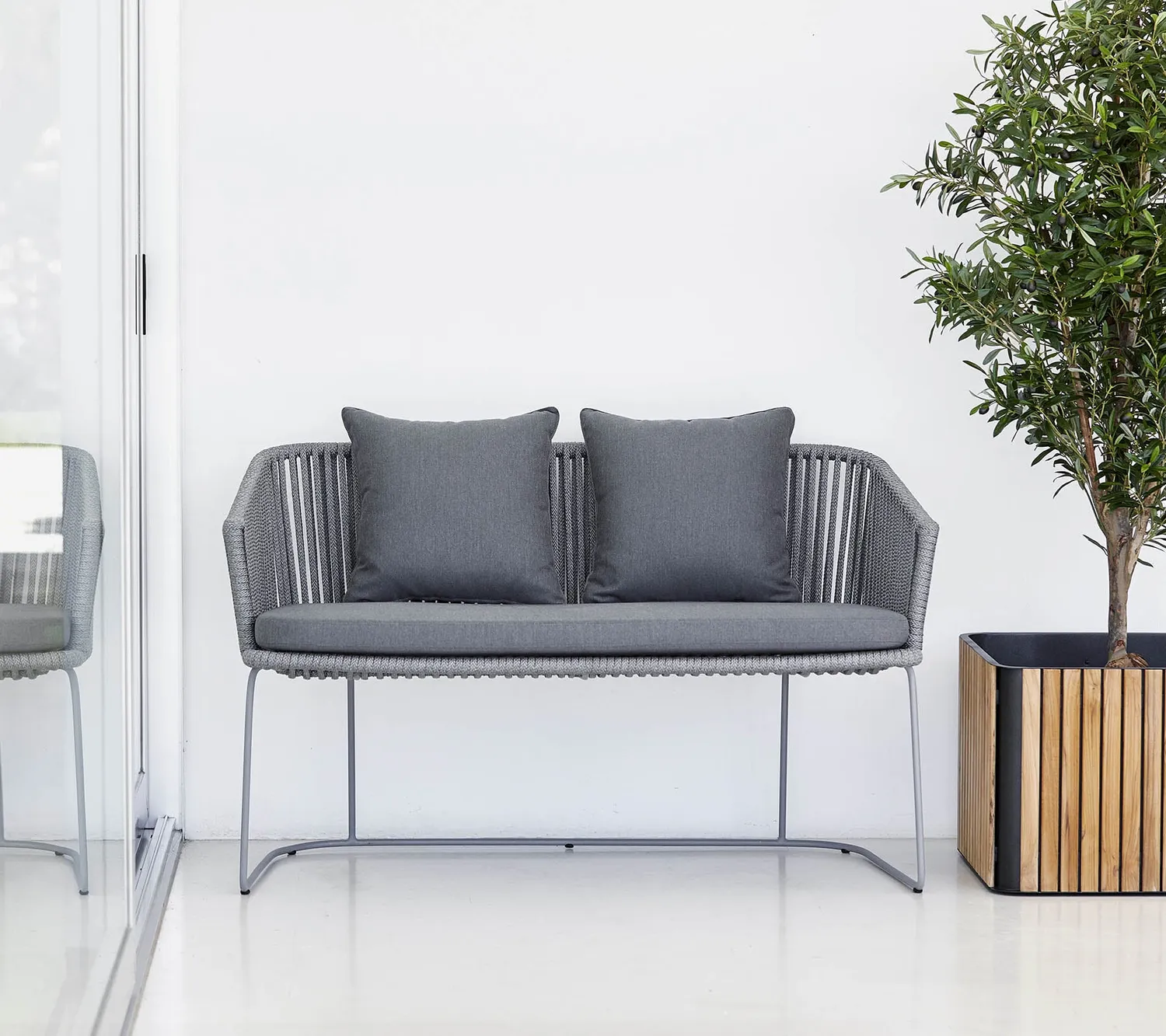 Cane-line Moments Bank Kissenset Grau Natté