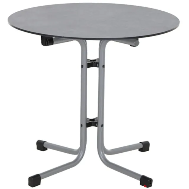 Siena Garden Sola Klapptisch Stahl Ø80 cm Silber