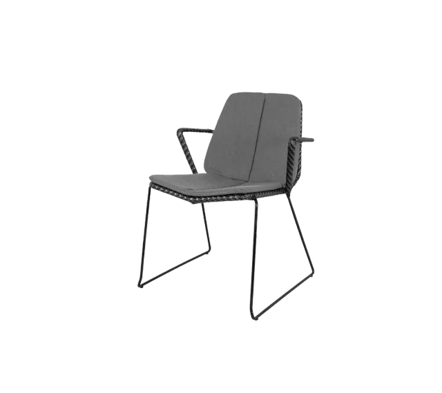 Cane-line Vision Armchair Armlehnstuhl Schwarz Graphit Weave stapelbar
