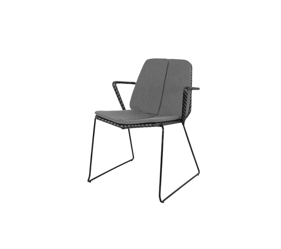Cane-line Vision Armchair Armlehnstuhl Schwarz Graphit Weave stapelbar