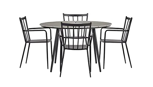 Envy Gartenmöbel-Set 4 Personen rund 120 cm Sprossenlehne