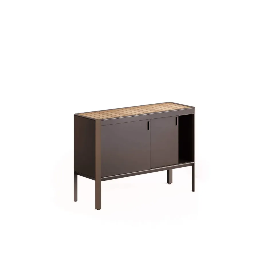 Emu Emily Configuración 1 Pflanzgefäß modular Metall und Teak
