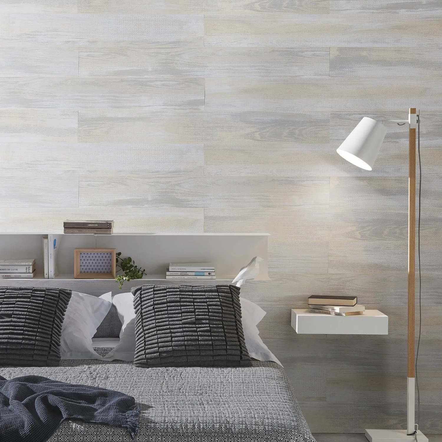 Grosfillex Element Compact Wandverkleidung Datcha Weiß Holzoptik