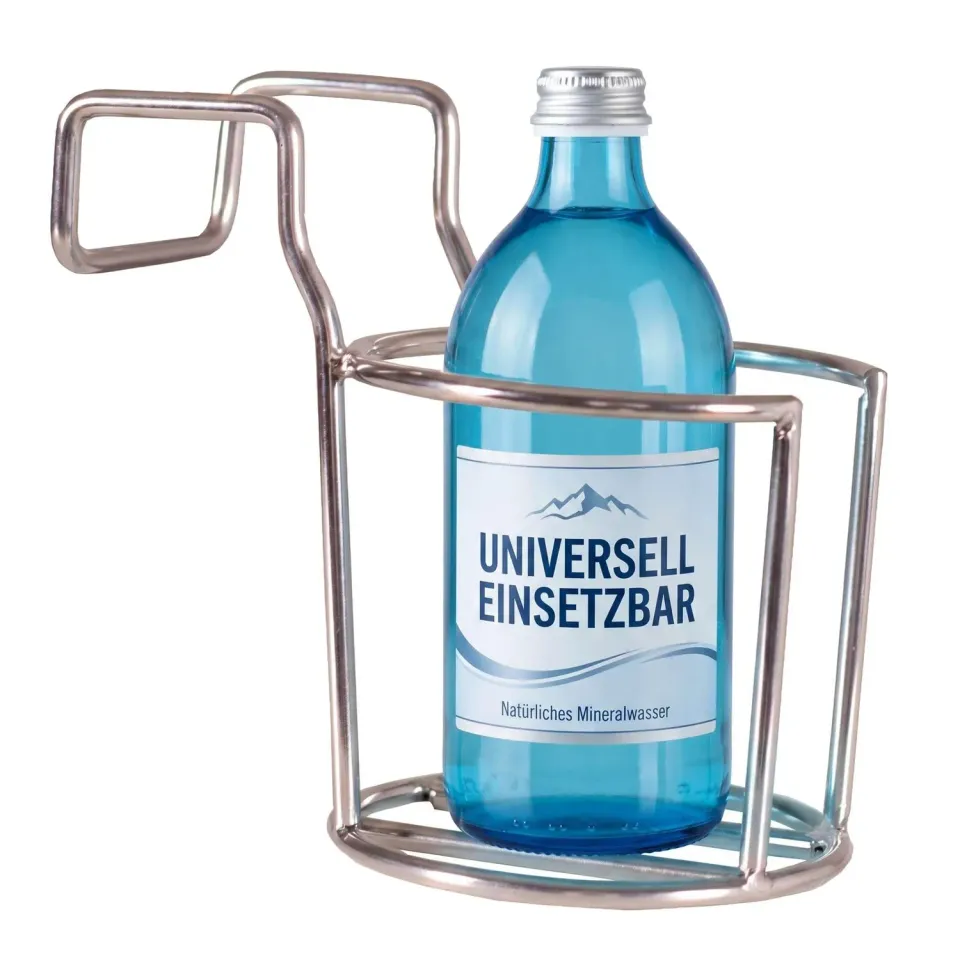 MR.DEKO Strandkorb Zubehör Becherhalter Edelstahl Getränkehalter
