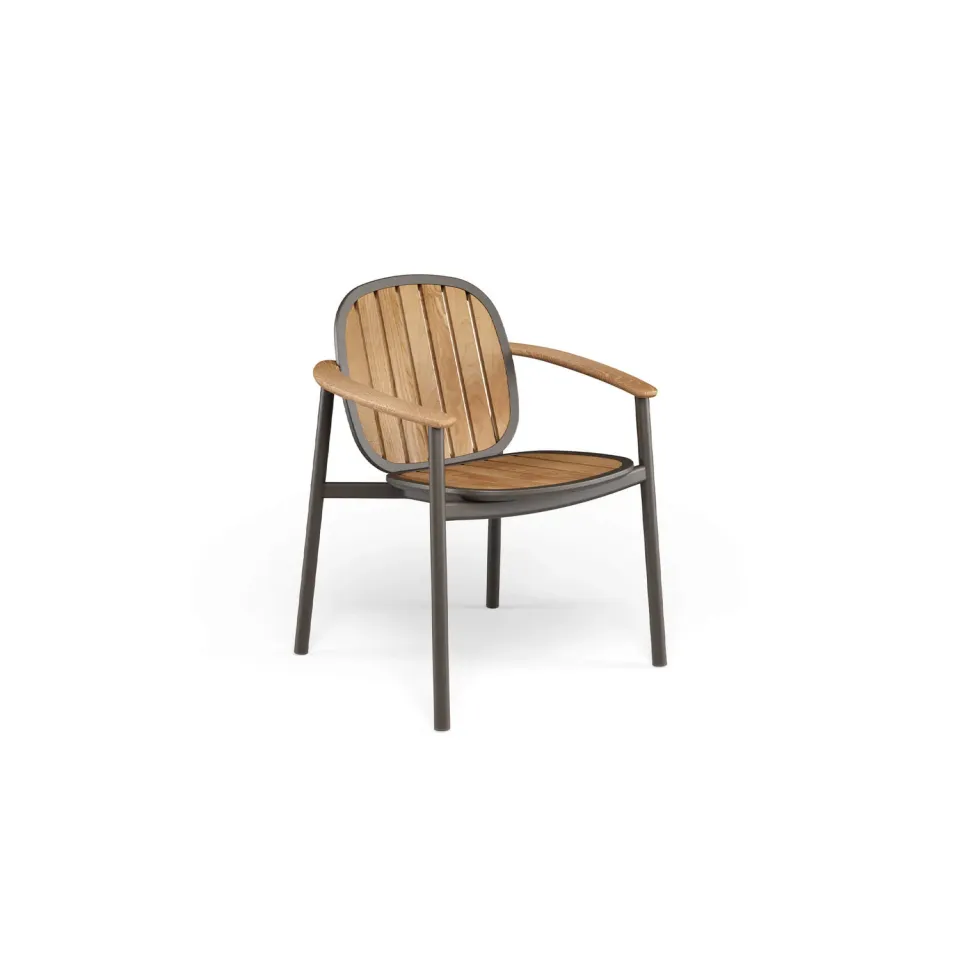 Emu Twins Alu-Teca Gartensessel Teak