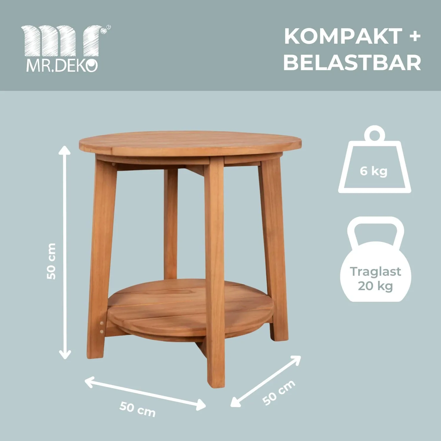 MR.DEKO Adirondack Chair 2er Set Montreal mit Beistelltisch Milton