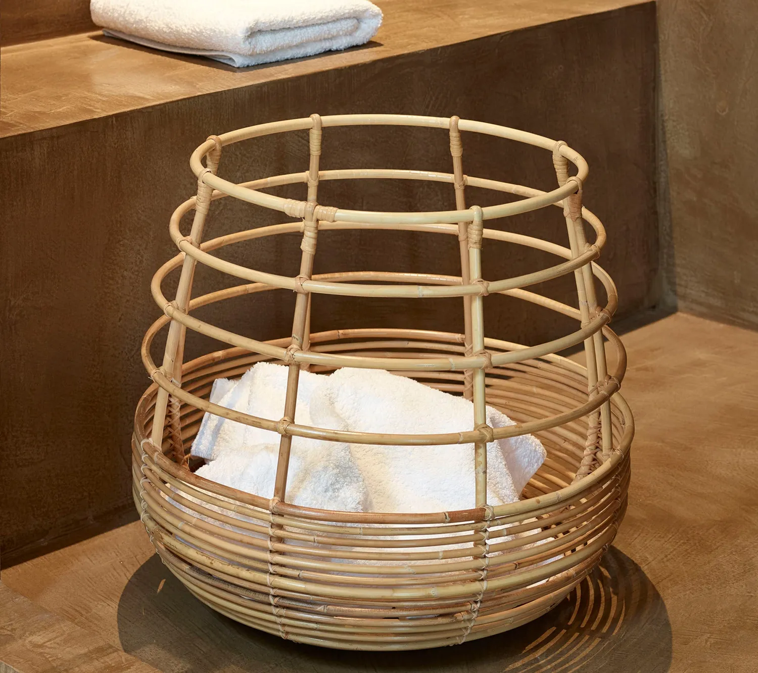 Cane-line Sweep rund Rattan-Korb Natural klein