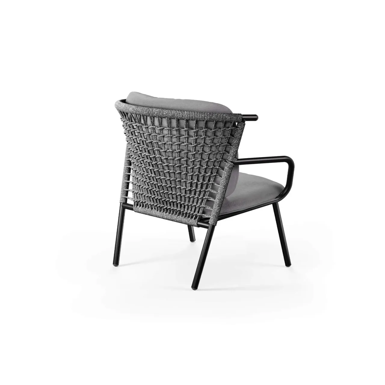 Emu Nef Sillón con respaldo bajo Aluminium-Sessel