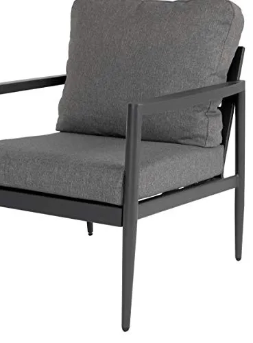 Envy Skandic Black Gartenlounge 4-tlg. schwarz wasserabweisend