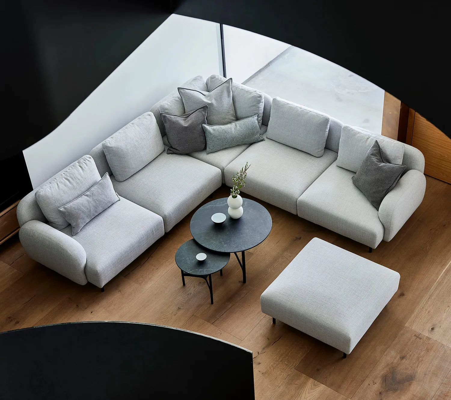 Cane-line Aura Sofagestell Einzelmodul schwarz Metall