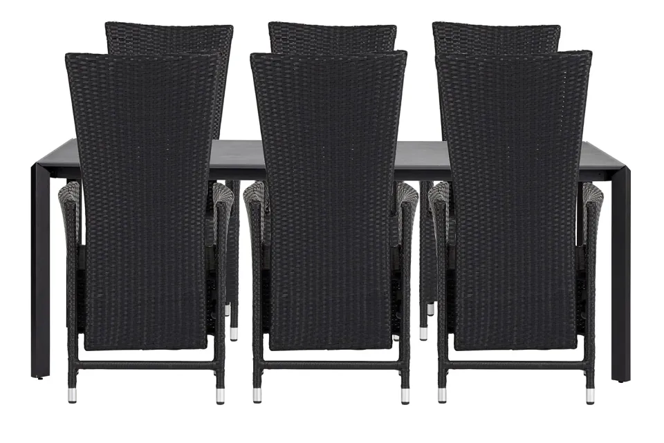 Envy Gartenmöbel-Set für 6 Personen Gartentisch 200 cm Polyrattan