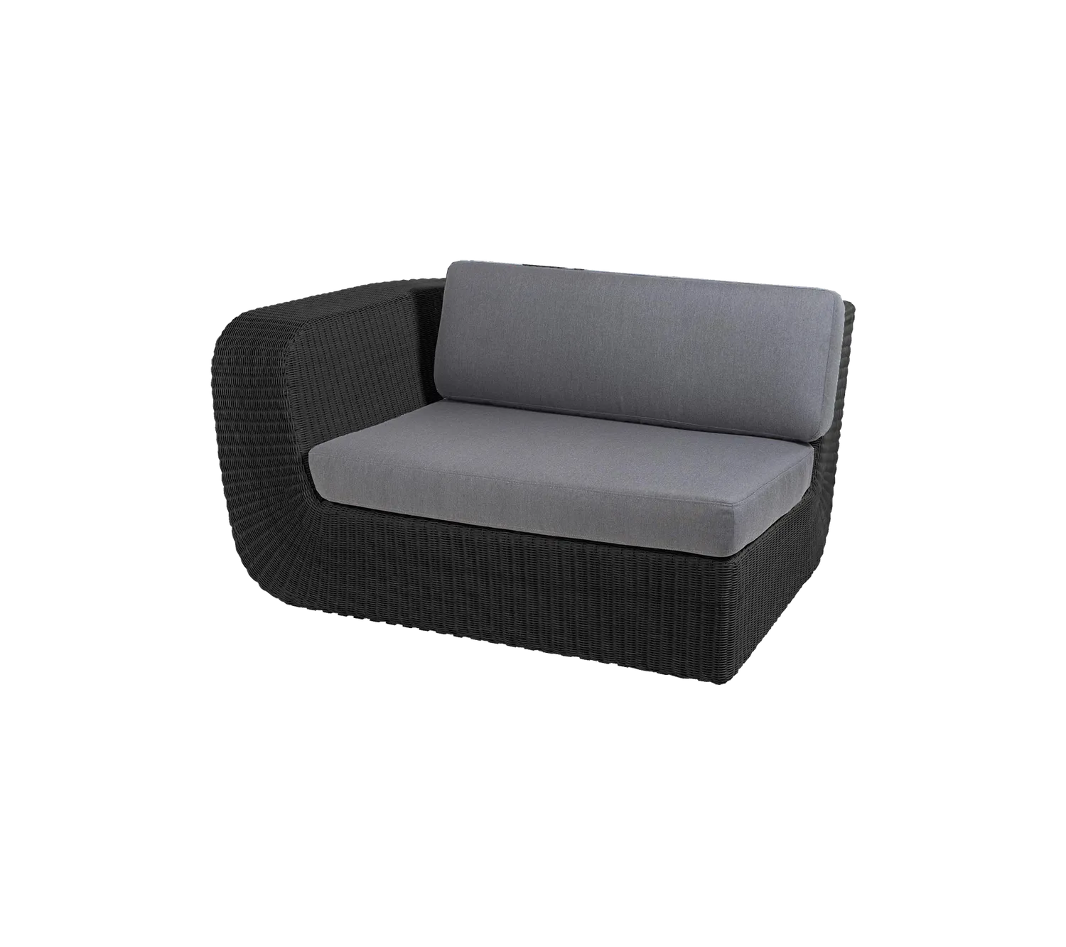 Cane-line Savannah 2-Sitzer-Sofa rechtes Modul Kissen-Set Weiß