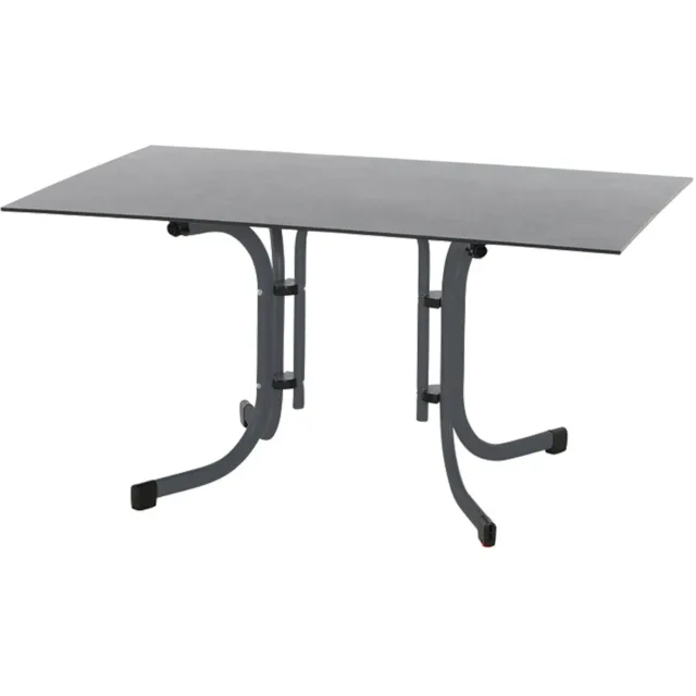 Siena Garden Sola Klapptisch 140 x 90 cm Gartentisch Anthrazit Stahl