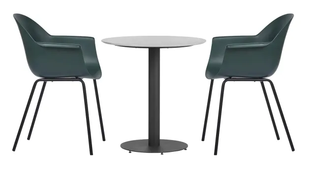 Envy Café-Set für 2 Personen Ocean-Grün 70 cm Gartentisch