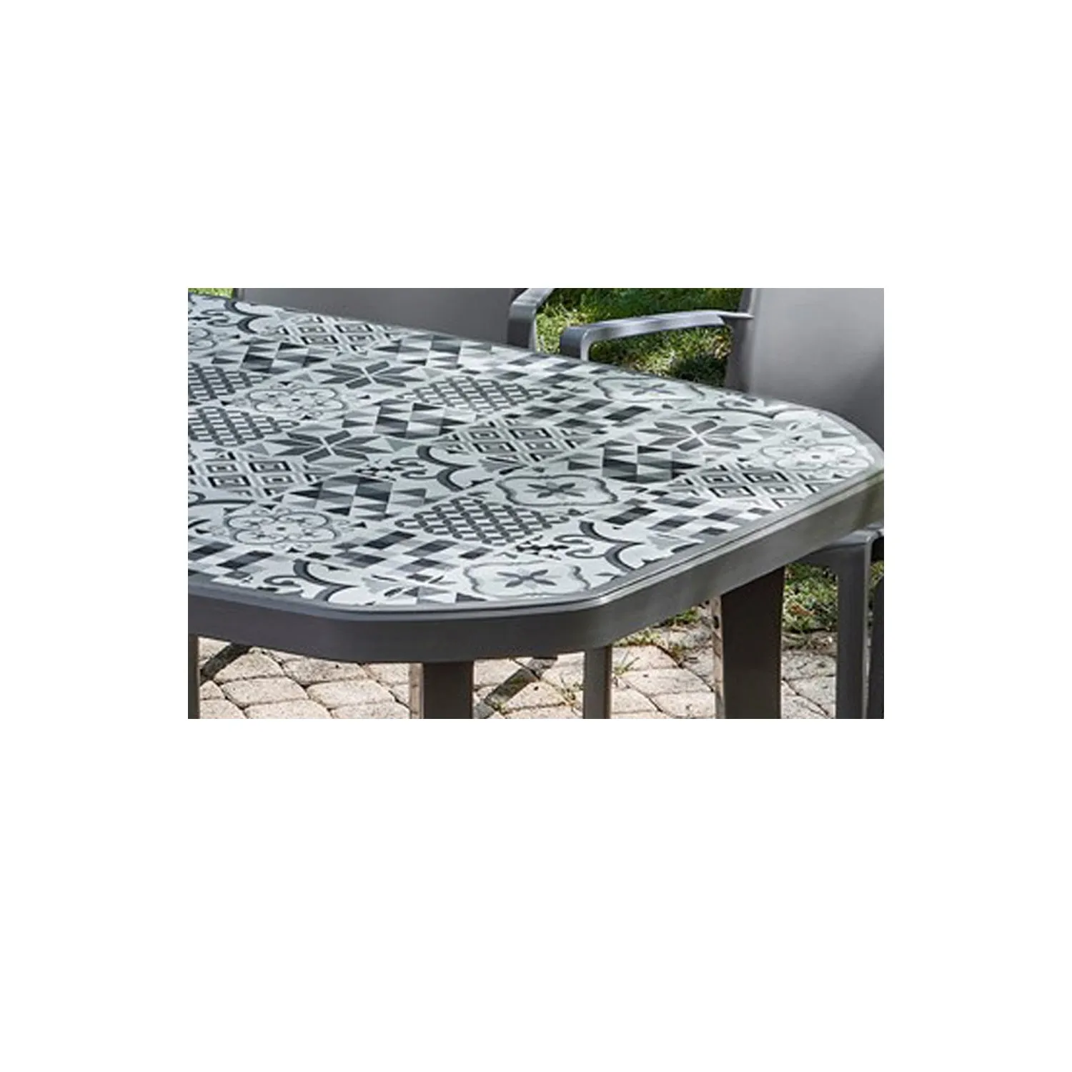 Grosfillex Vegetal Gartenmöbel-Set Tisch 165x100 + 6 Stühle