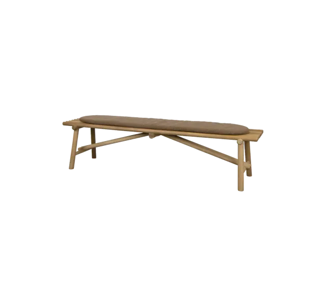 Cane-line Sticks Bench Gartenbank Taupe Teak mit Kissen