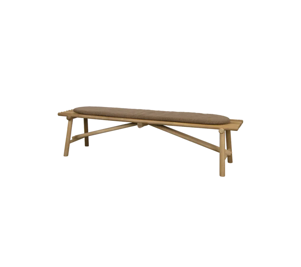 Cane-line Sticks Bench Gartenbank Taupe Teak mit Kissen