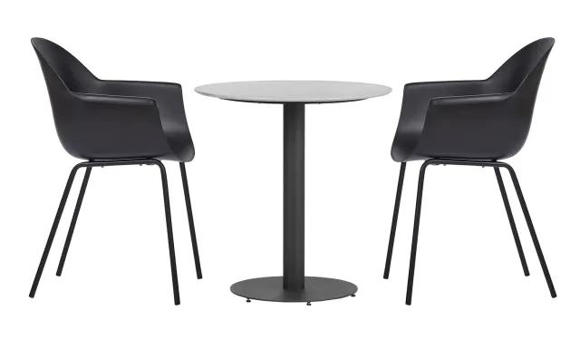Envy Café-Set für 2 Personen Ocean-Kunststoff Grau 70 cm