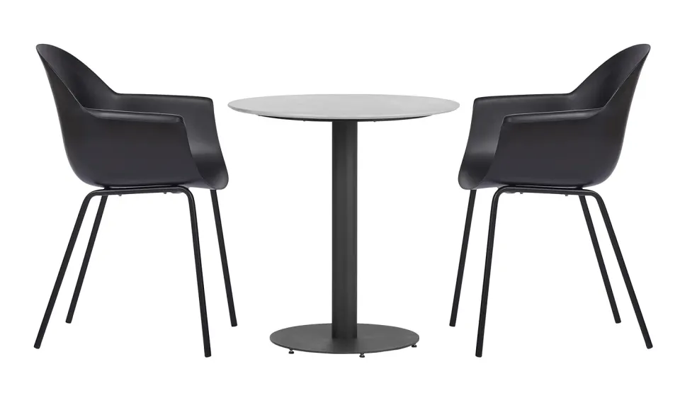Envy Café-Set für 2 Personen Ocean-Kunststoff Grau 70 cm