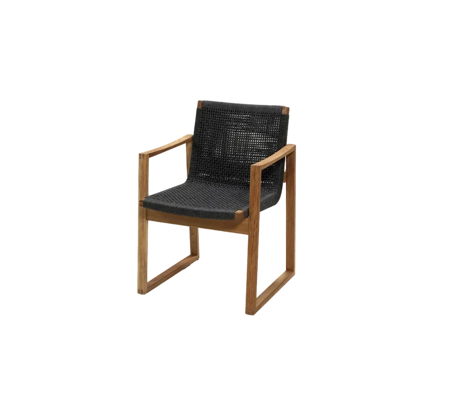 Cane-line Endless Chair Gartenstuhl Soft Rope Dunkelgrau Teak