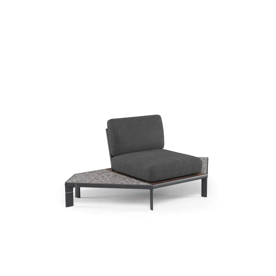 Emu Emily Tami Eckgestell für Ecksofa aus Aluminium und WPC