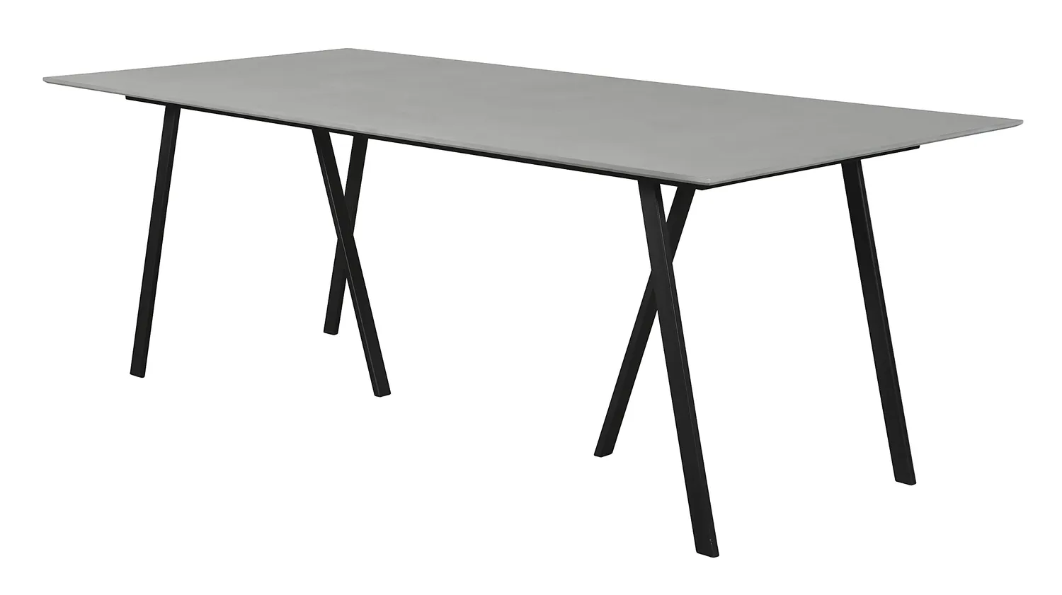 Envy Gartenmöbel-Set 200 cm 6 Personen Kunststoff schwarz
