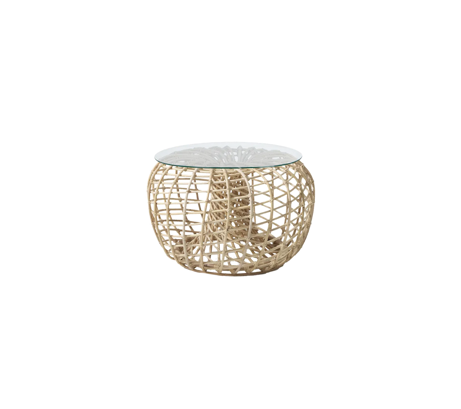Cane-line Nest kleiner Hocker Natur Rattan ohne Glasplatte