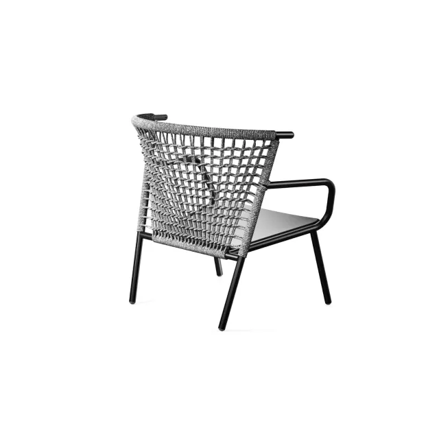 Emu Nef Sillón con respaldo bajo Aluminium-Sessel