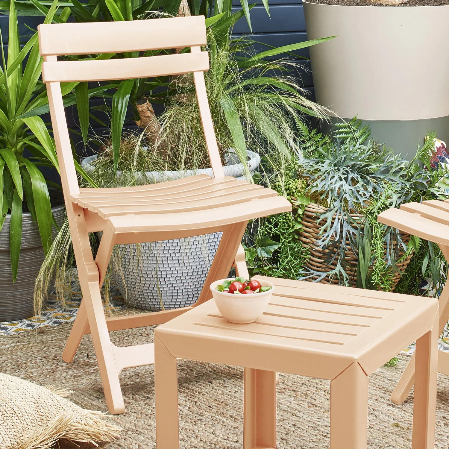 Grosfillex Miami Klappstuhl Terracotta faltbar UV-beständig