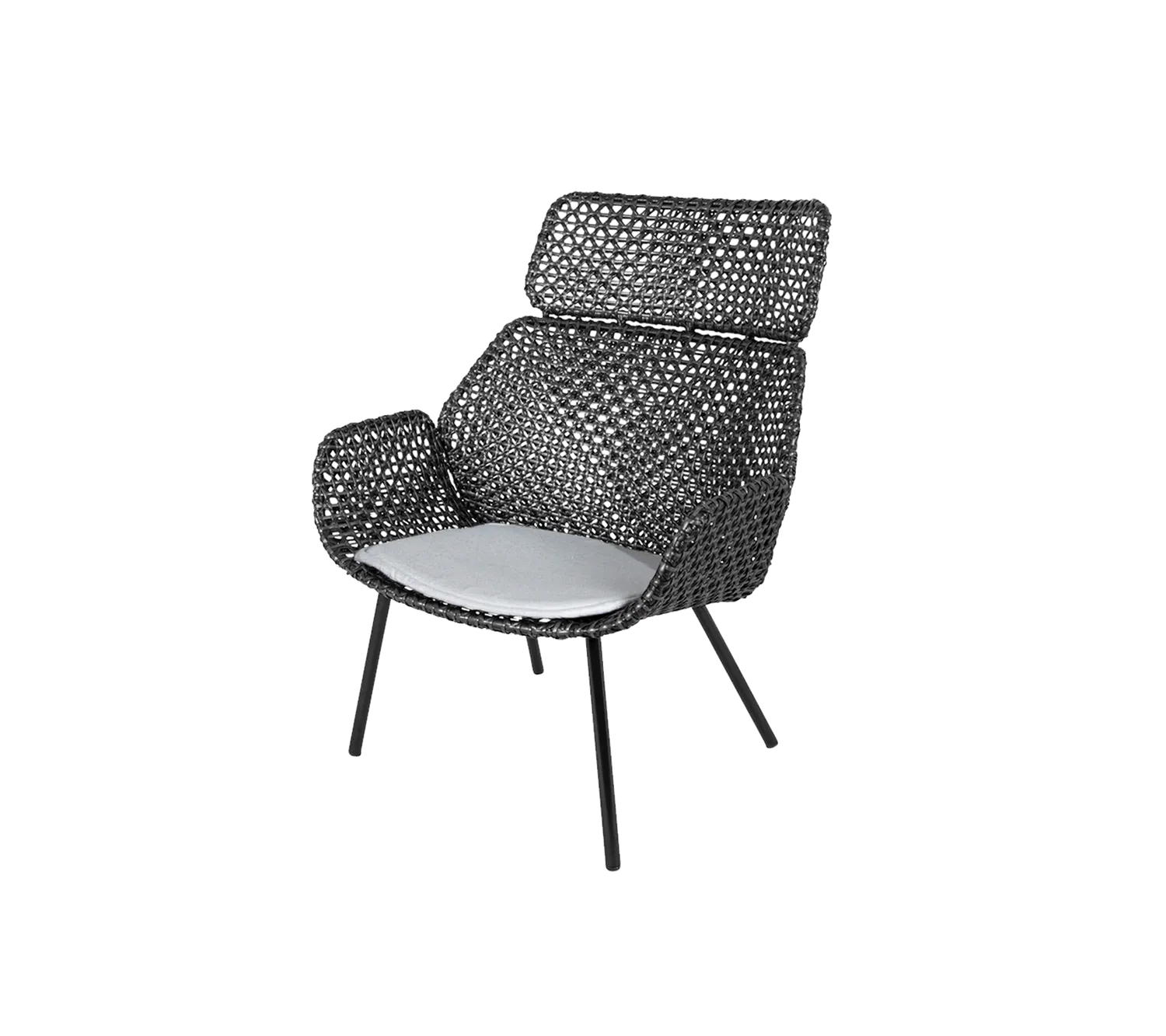 Cane-line Vibe Highback Stuhl Schwarz Graphit