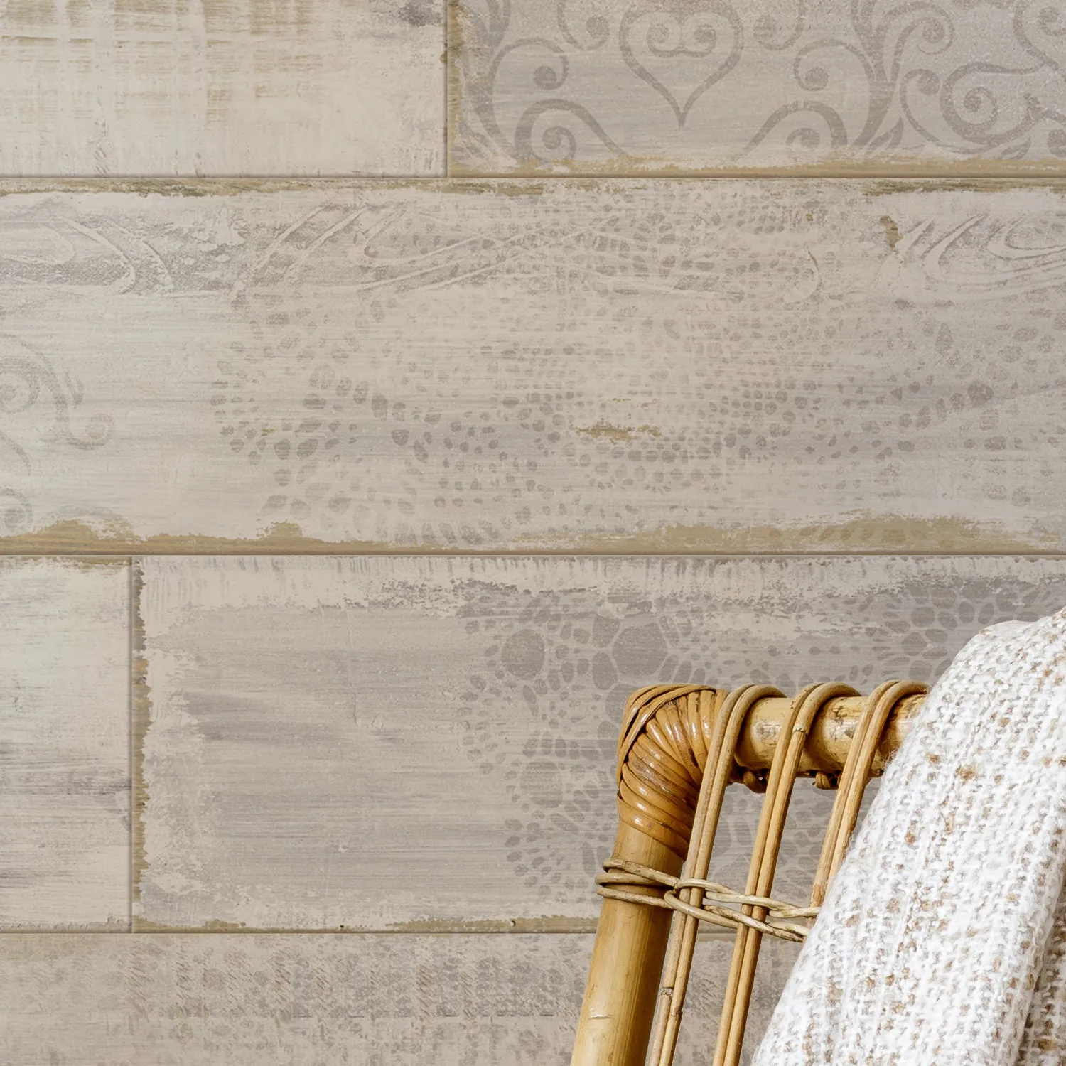 Grosfillex Accent Taiga Wandset weiß Holzoptik