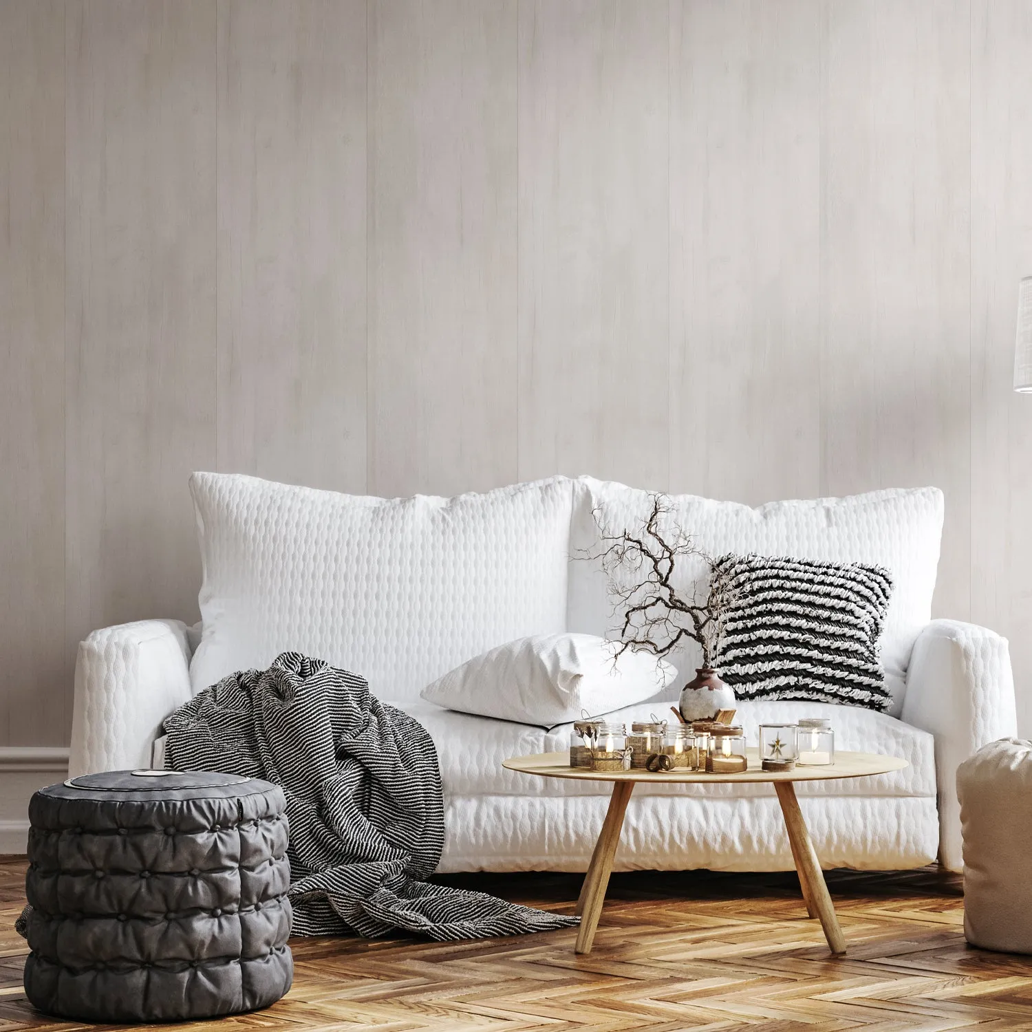 Grosfillex Element Wandpaneel Holz Beige stumpf matt