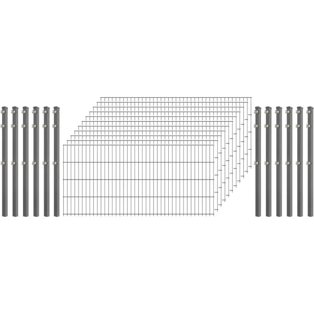 Industrie-Zaunset 8/6/8 250/83cm Verzinkt 11 Matten
