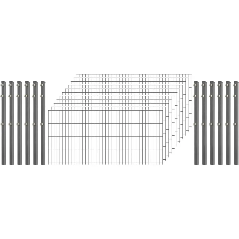 Industrie-Zaunset 8/6/8 250/83cm Verzinkt 11 Matten