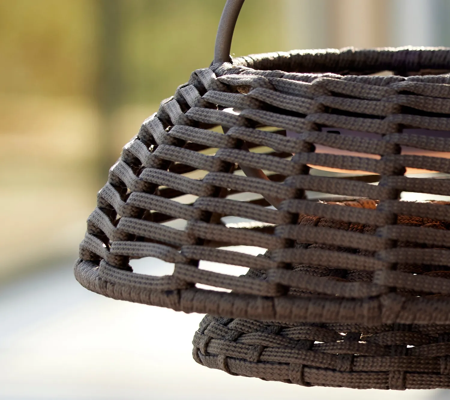 Cane-line Illusion Hängelampe medium dunkelgrau Soft Rope Solar LED