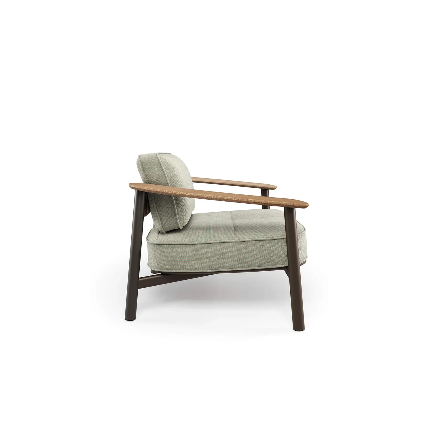 Emu Twins Sessel 1-Sitzer Alu-Teak