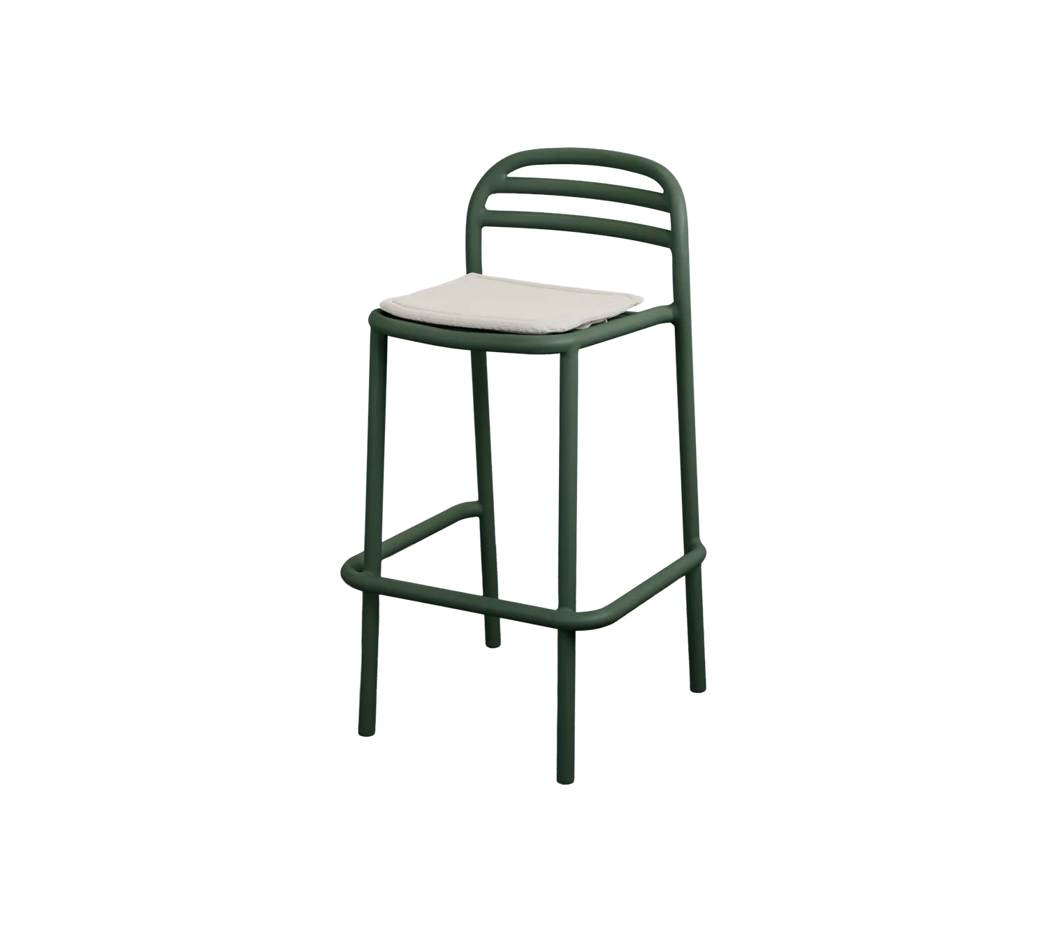 Cane-line Bliss Barstuhl Dunkelgrün Aluminium