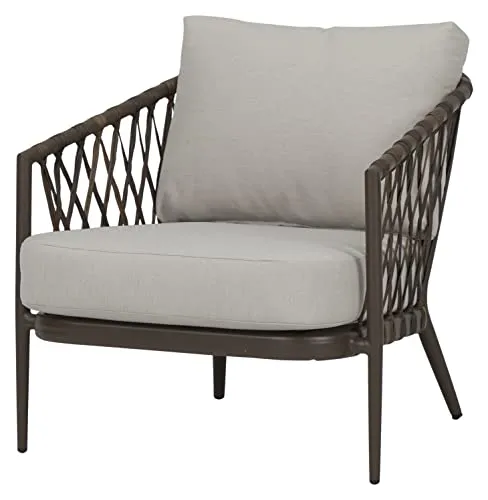 Envy Lounge-Set für 5 Personen Gartenmöbel-Set Braun Staub Natur Polyrattan