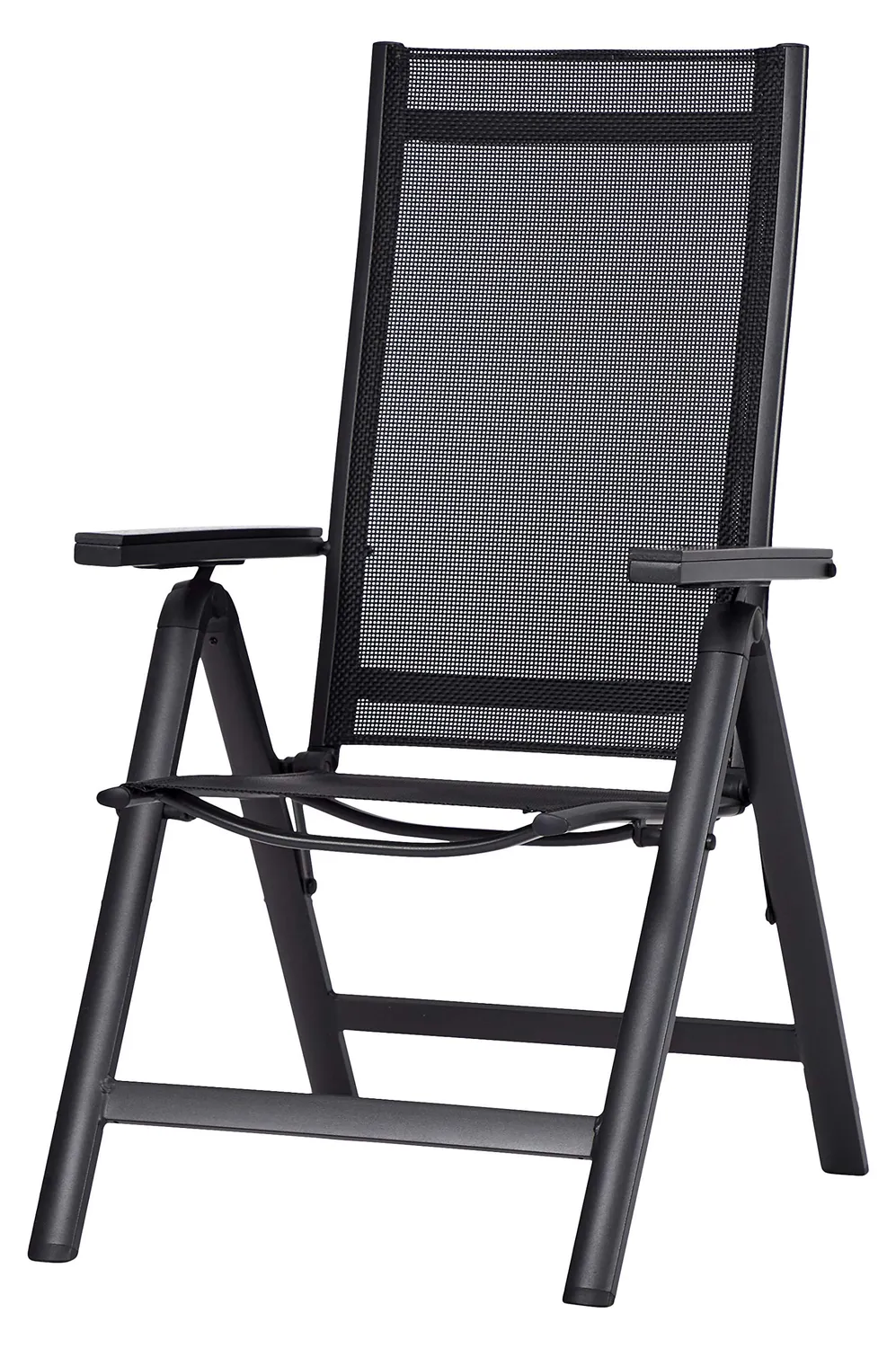 Envy Gartenmöbel-Set für 4 Personen Gartentisch Textilene schwarz