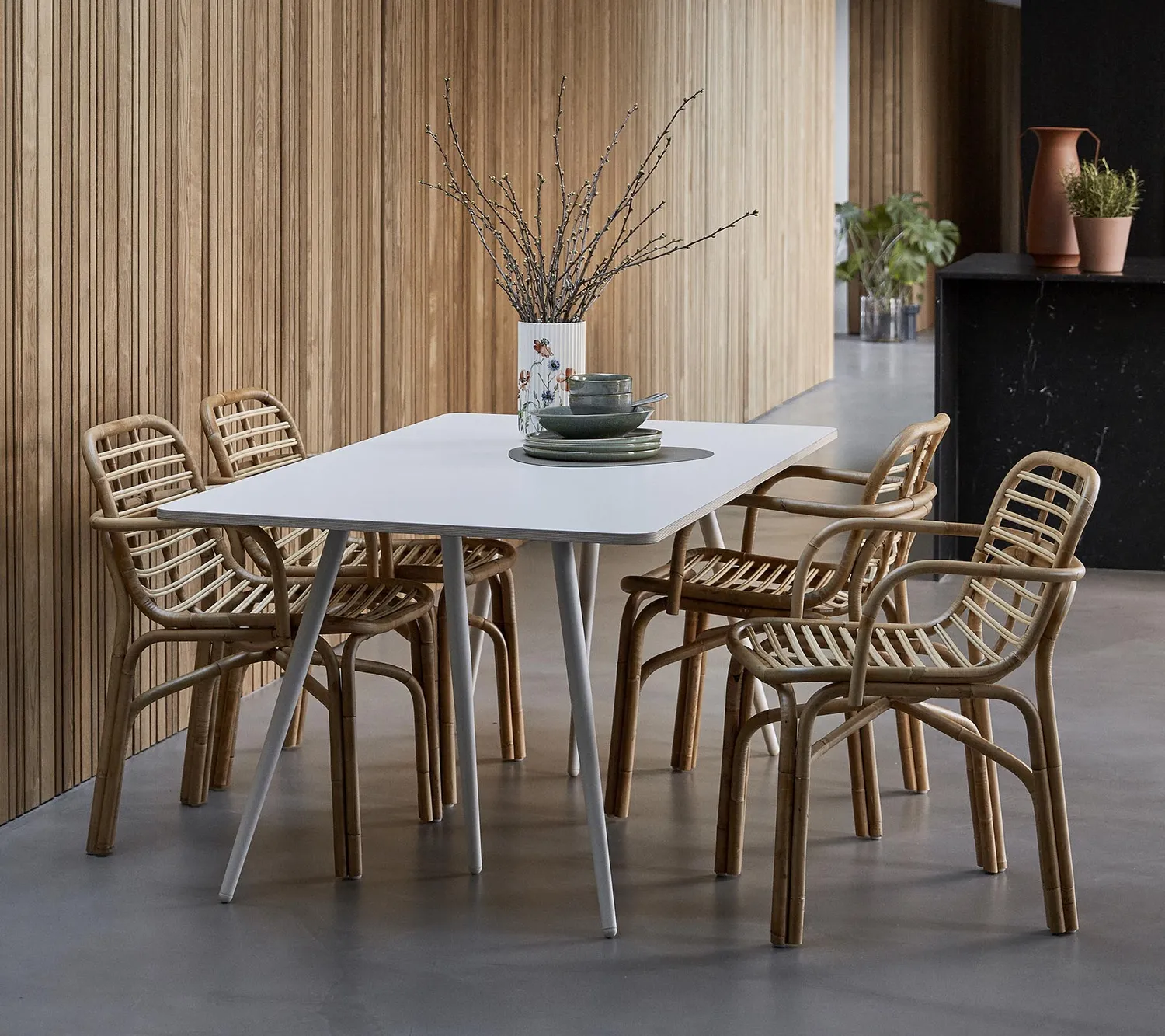 Cane-line Peak Stuhl Natural Rattan Armlehne