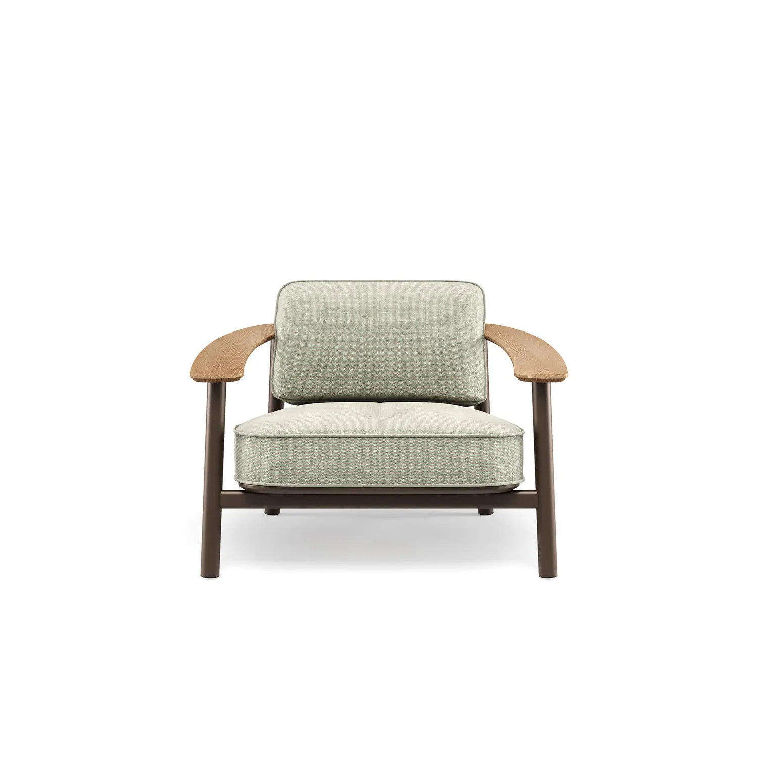 Emu Twins Sessel 1-Sitzer Alu-Teak