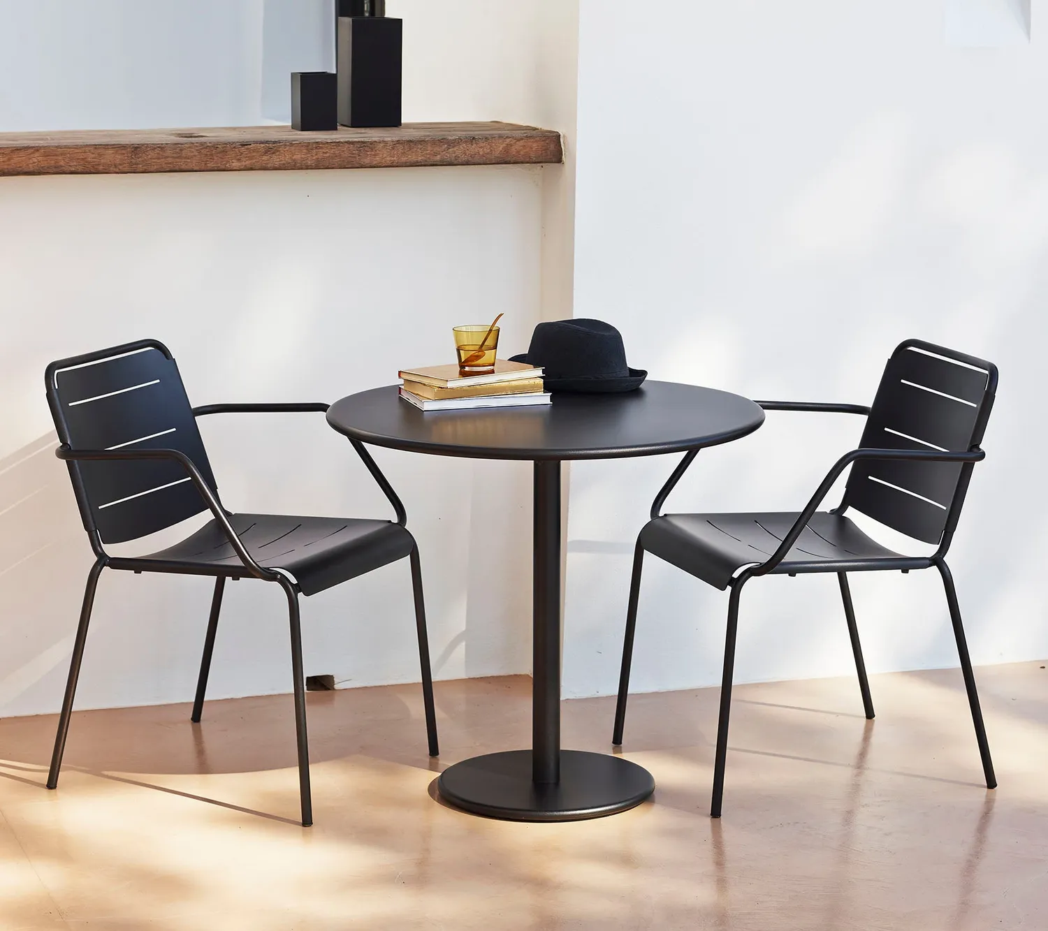 Cane-line Go Café-Tisch 45 cm Dark Green Olive Green Aluminium