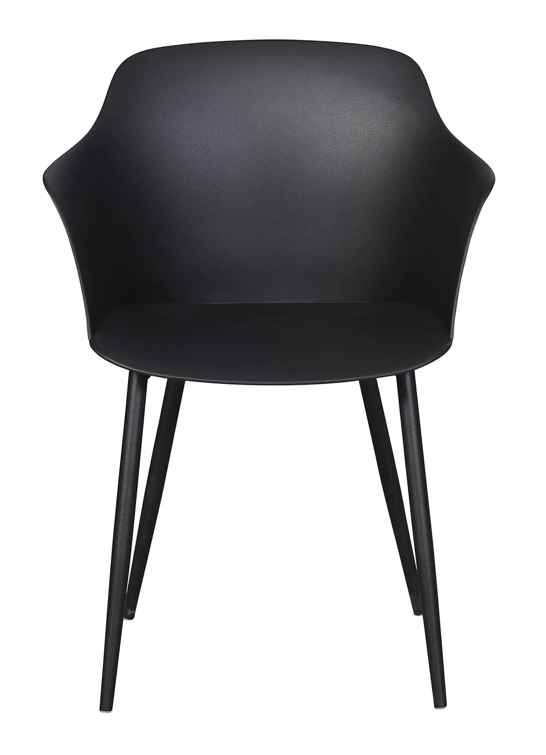 Envy Gartenmöbel-Set für 4 Personen Gartentisch 110 cm schwarze Stühle