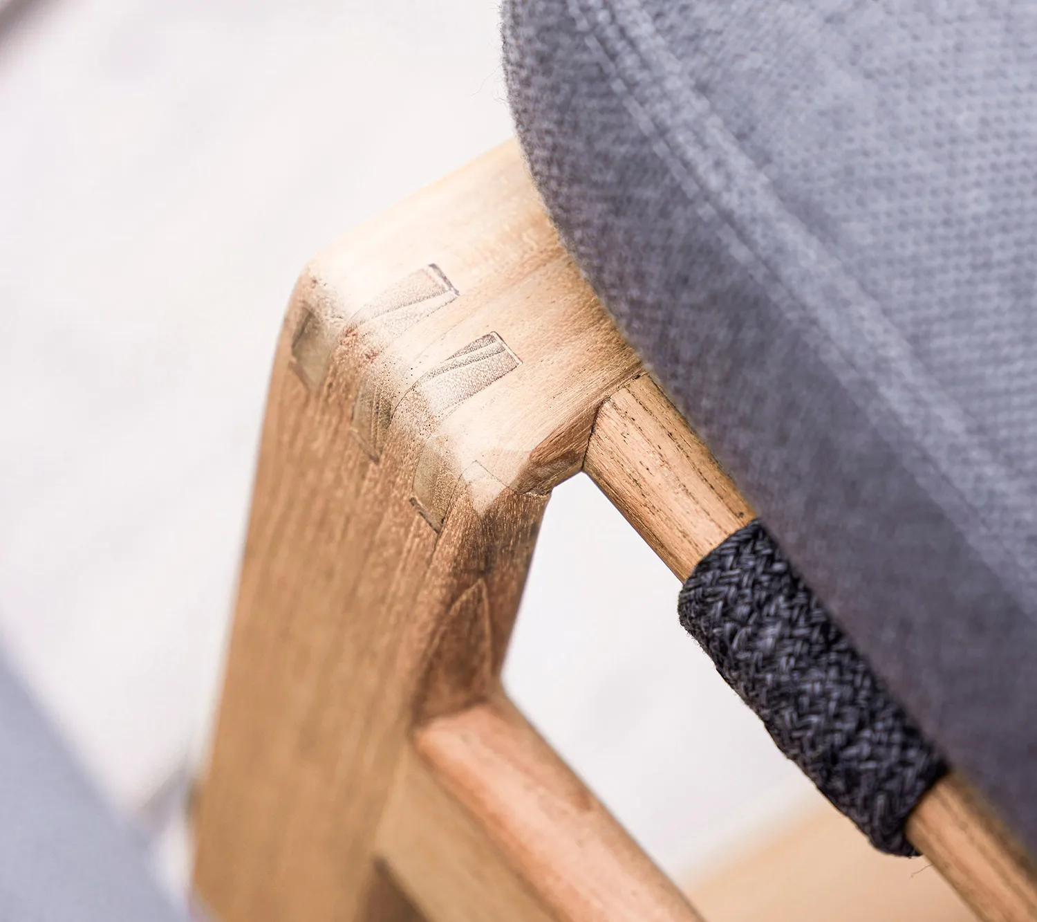 Cane-line Endless Soft Fußhocker Grau Teak QuickDry
