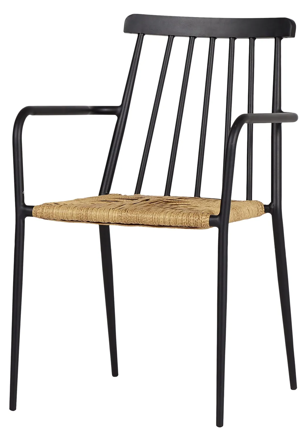 Envy Gartenmöbel-Set 4 Personen Ø120 cm grau stapelbar Polyrattan
